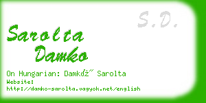 sarolta damko business card